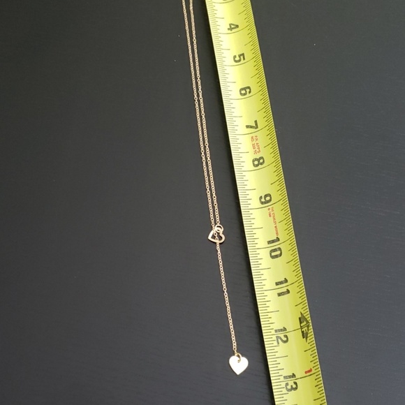 Heart Drop Pendal Adjustable Choker Necklace - Picture 4 of 4